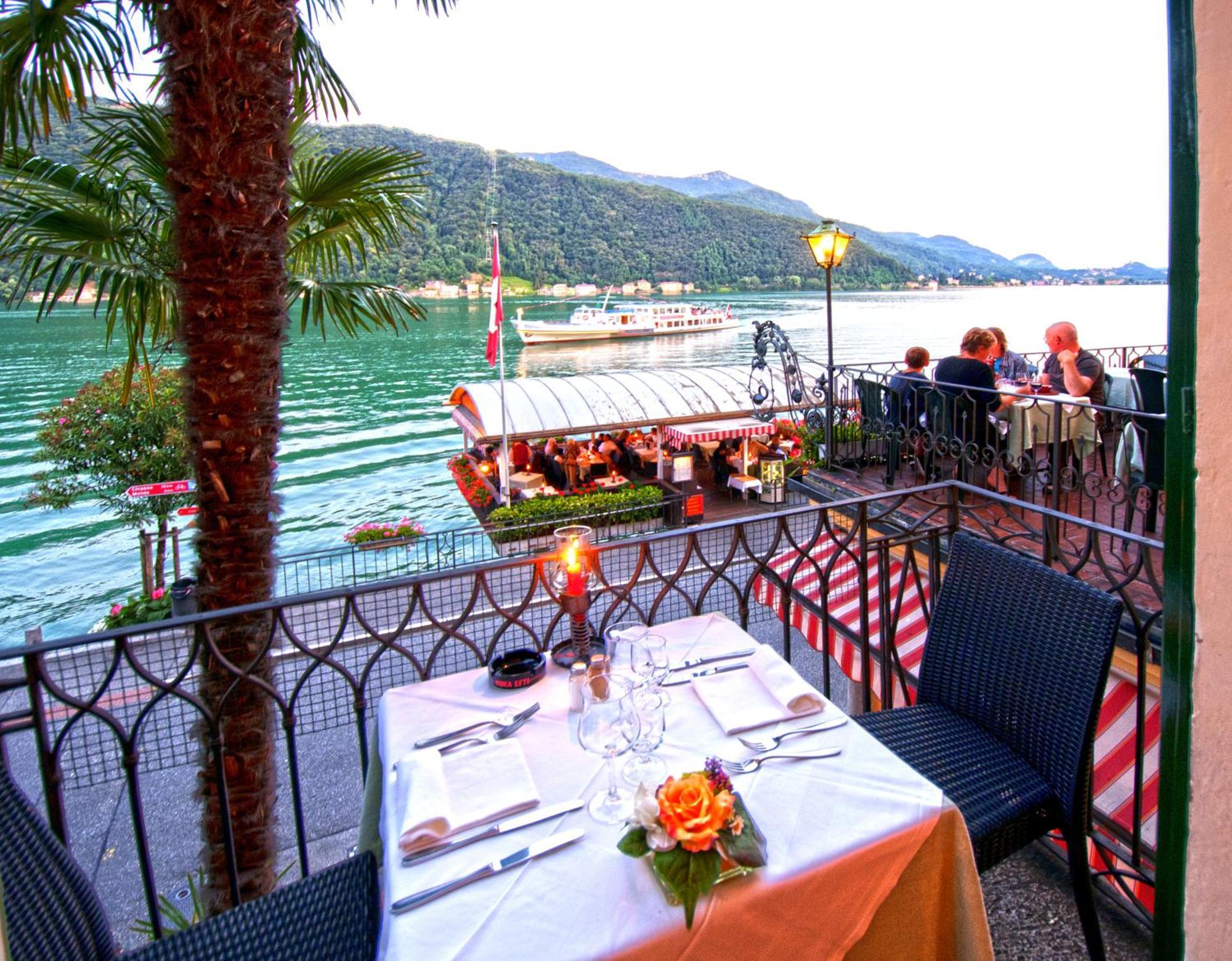 Albergo Ristorante Della Posta Morcote Eksteriør billede