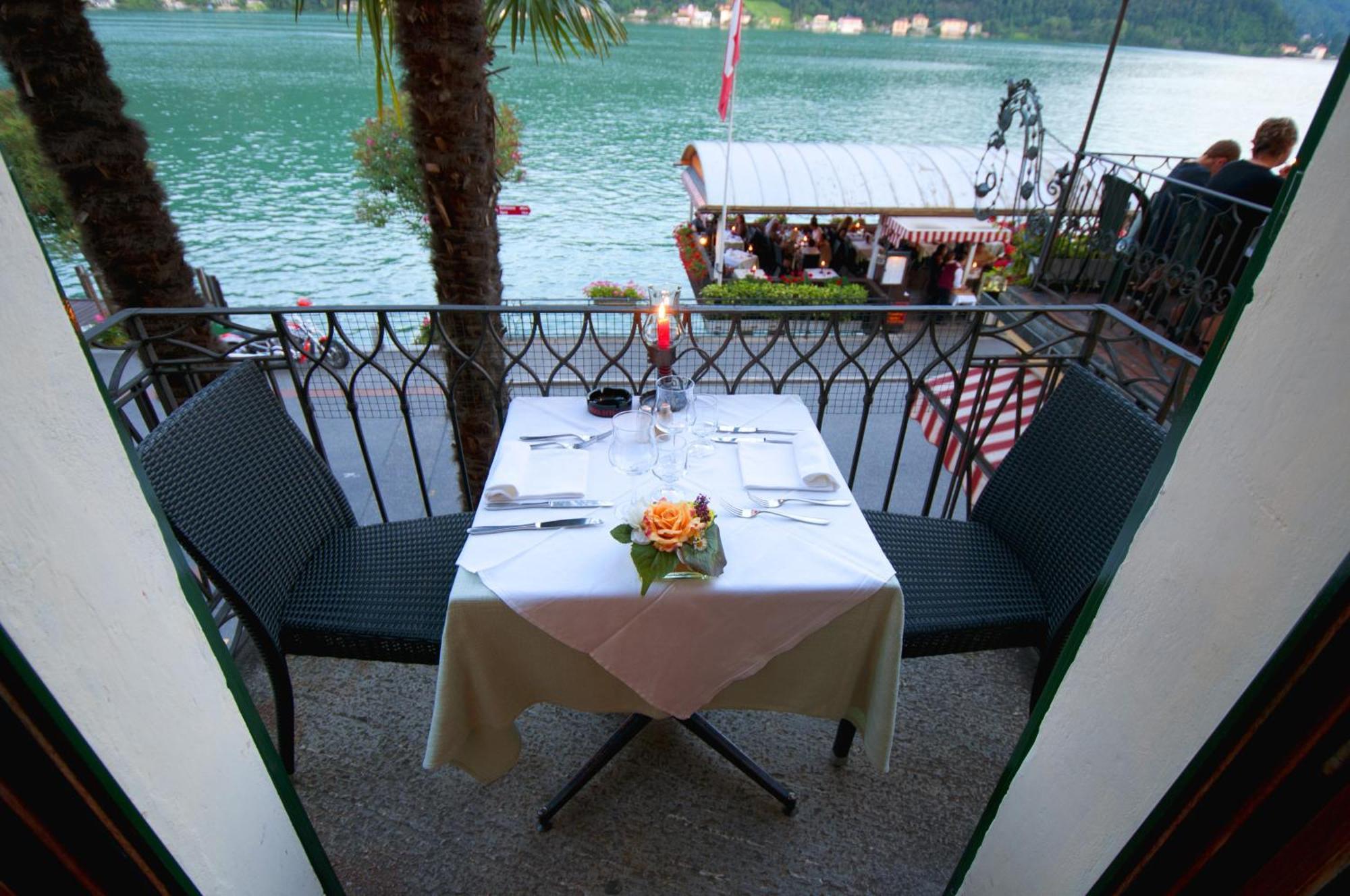 Albergo Ristorante Della Posta Morcote Eksteriør billede